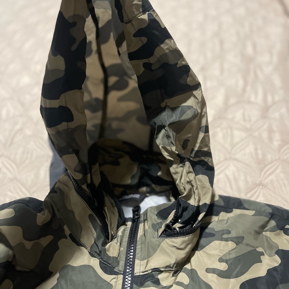 zara jackets & coats cropped camo hoodie backpac - Picture 9 of 13